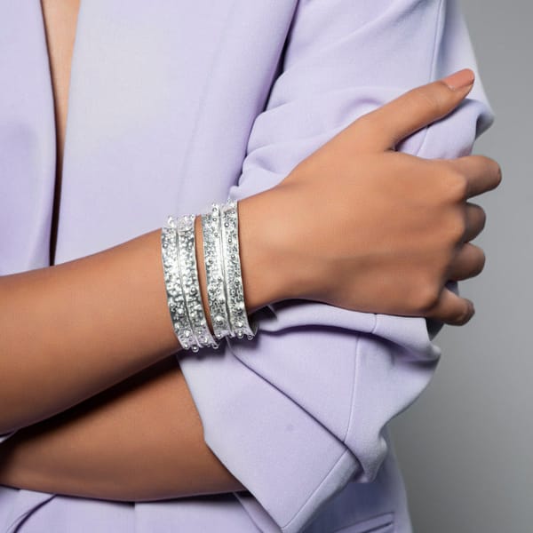Dira Bangle Morning Dew Silver — Equiivalence