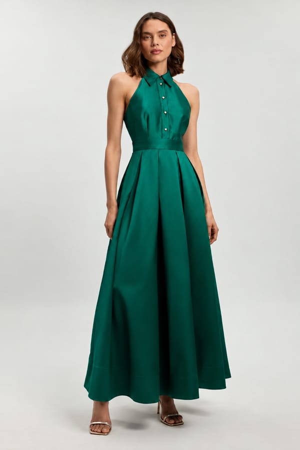 Forever Twill Collared Maxi Dress — KAREN MILLEN