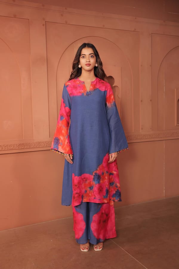 Pankhudi - A-Line Kurta Set — Surkh Syahi