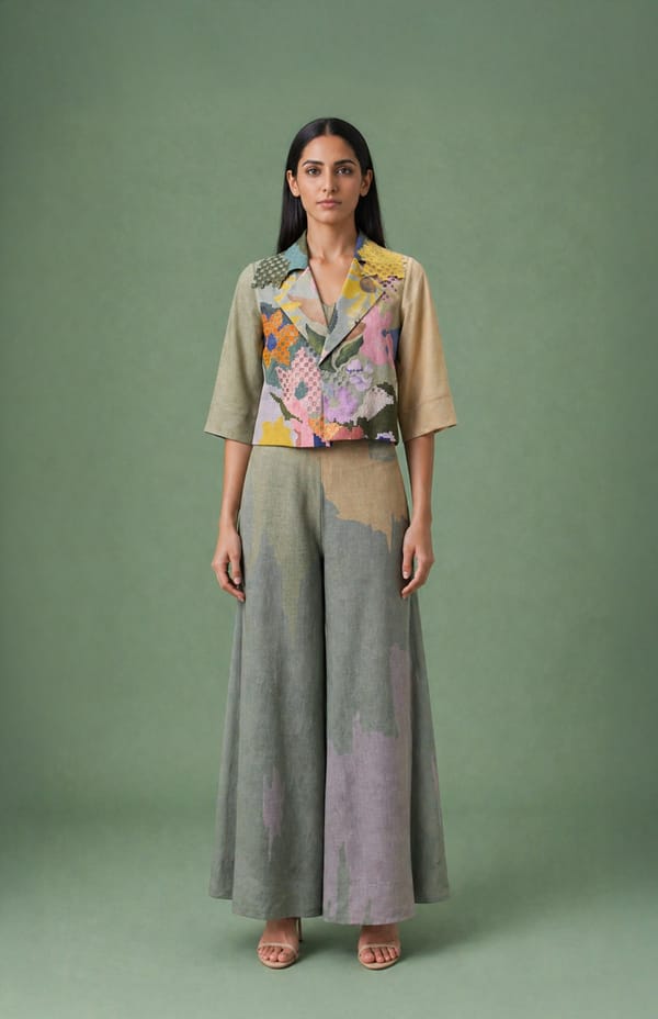 Ikat Cutwork Jacket Set — CLOS