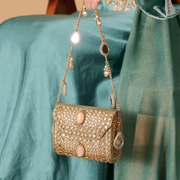 Ira mini mosaic bag pink — Adwita