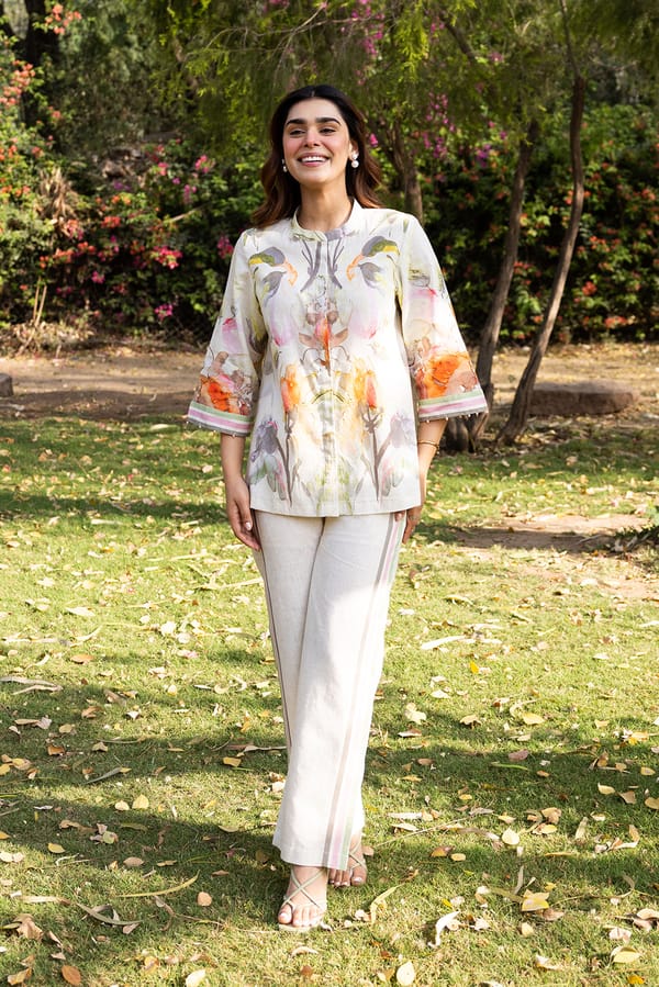 Ziya Floral Printed Linen Set — INCHING INDIA