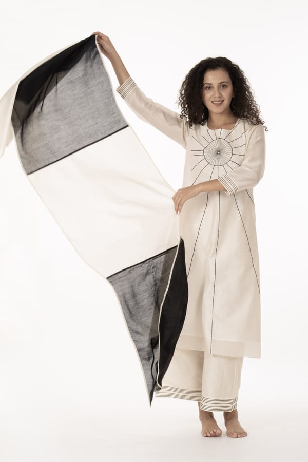 Ivory Grace Handwork Kurta Co-ord — Khat