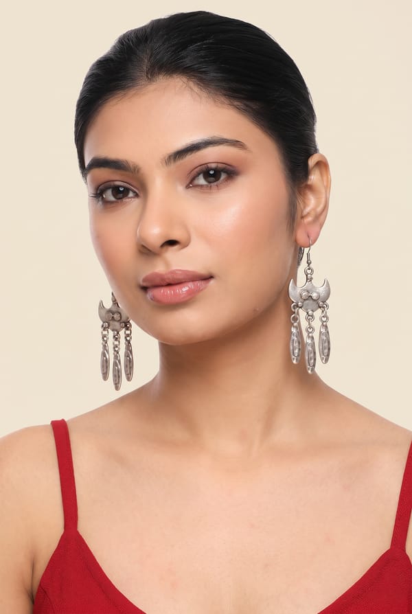 Shaheen Crescent Feather Earrings — Thingalicious