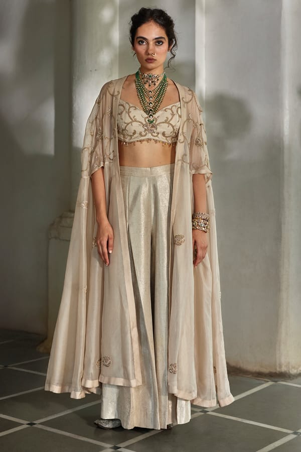 Aira Cape Palazzo Set — Paulmi and Harsh