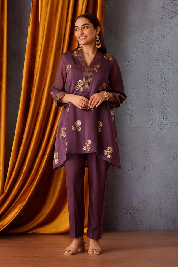 Sequin embroidered Co-ord set — Omi Clothing