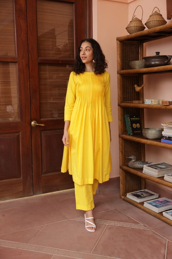 Santorini Kurta Set - Yellow — SHIBUI
