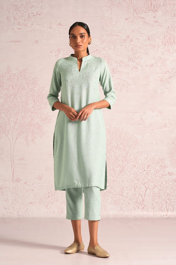 Shimmer Strings Kurta Set — Kaveri