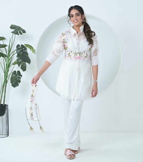 Big Khushboo Detachable Coti Long Tunic Set — RUCHIKA MALLIKA LABEL
