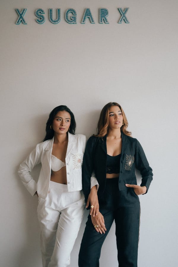 Black Linen Cropped Shirt and Cigarette Pants Co-ord Set — Label Sugar