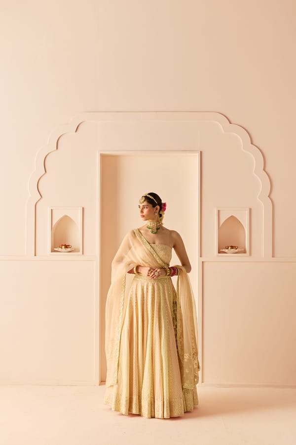 UMAIZA - CARNATION PINK LEHENGA WITH BLOUSE AND DUPATTA — Sheetal Batra