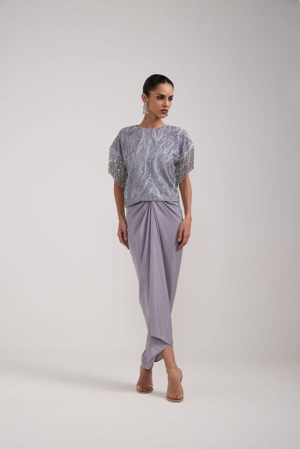 Sequin Knotted Skirt Set — Label IRIS