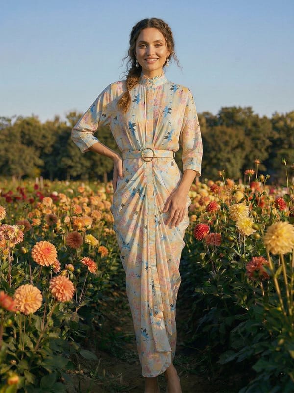 Summer Waldorf Pleated Gown — HOUSE OF FETT