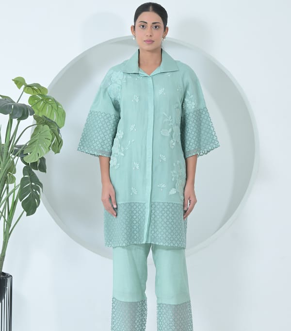 Pearl Petal Jaali Tunic Set — RUCHIKA MALLIKA LABEL
