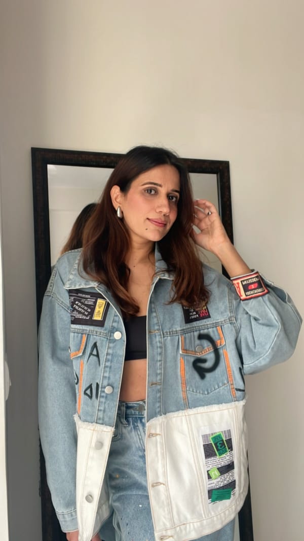 Dual Denim Oversized Fall Jacket — CLOSET AFFAIR