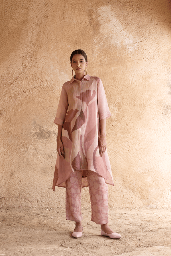 Prism Bud Rhing Mauve Kurta Set — CLOS