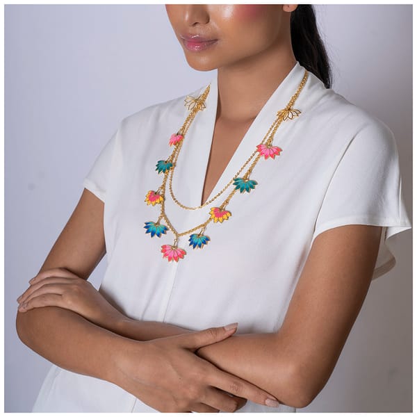 Lotus Charm Necklace — Aditi Bhatt