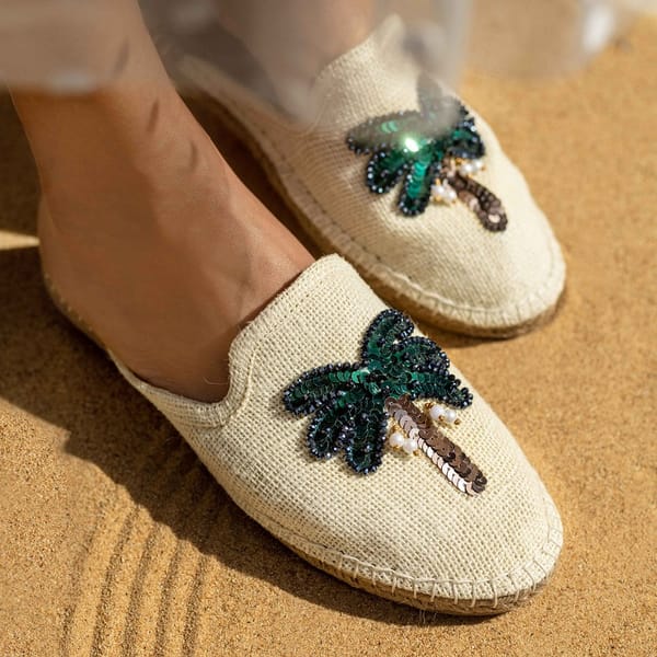 Coco Off white Espadriles flats — PARI PARI