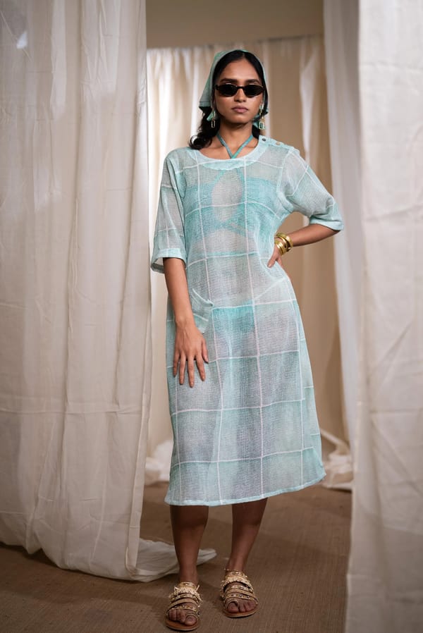 Mesh Dress With Slip — Banana Labs