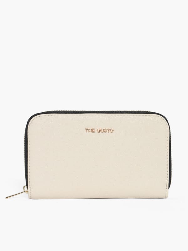 Cream Wallet (Grained) — The Gusto