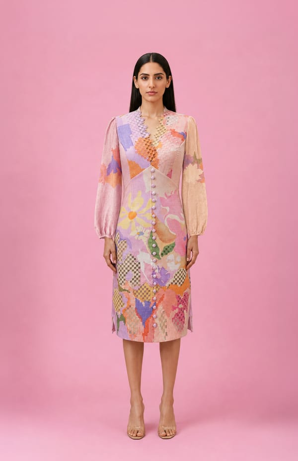 Ikat Cutwork Midi Dress — CLOS