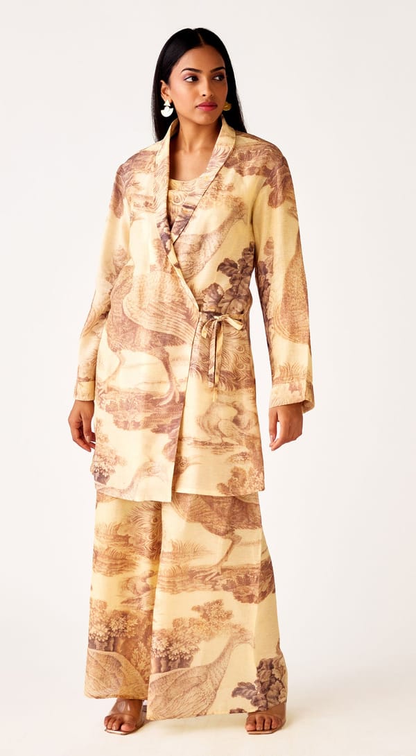 Linen Co-Ord Set — Basanti Kapde aur Koffee
