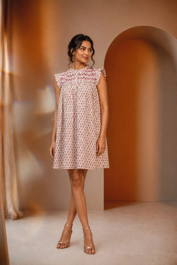 Triangle Yoke Print Dress — STITCH STORIES