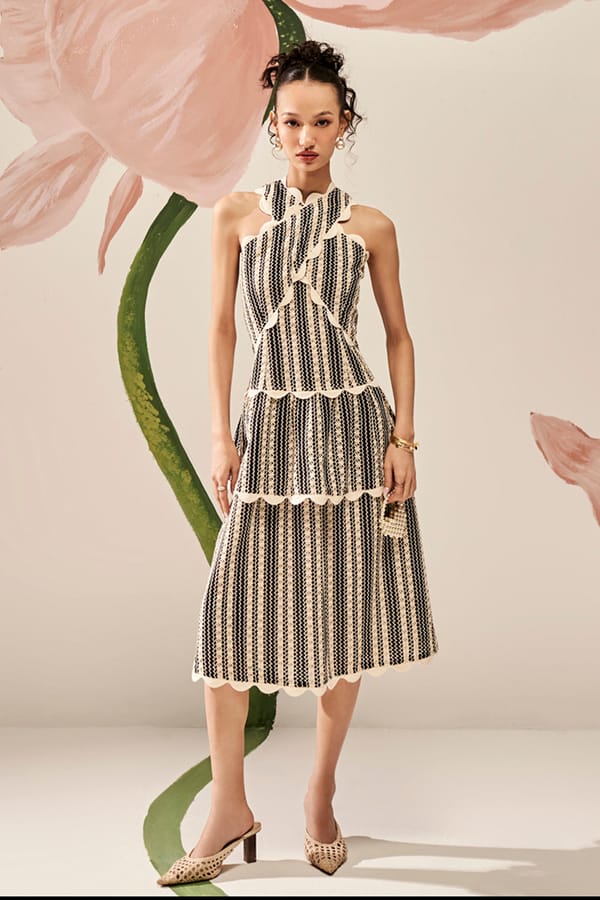 Classic Crochet Midi Dress — BOHO-CHIC
