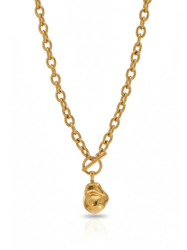 Water Drop Link Chain Pendant Necklace — Cao Jewellery