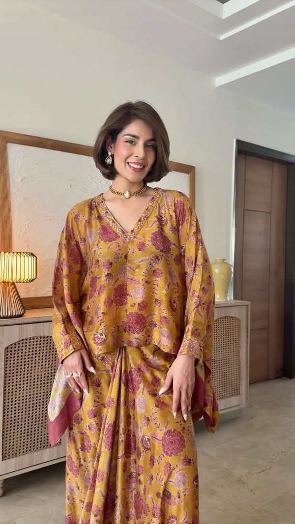 Gulbano Skirt Set - Yellow — SAUNDH