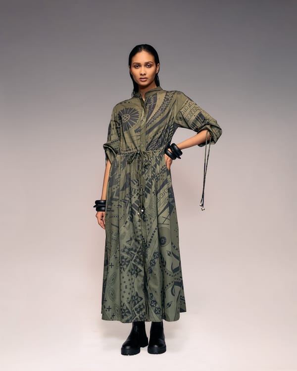 Print Drawstring dress — Kritika Murarka