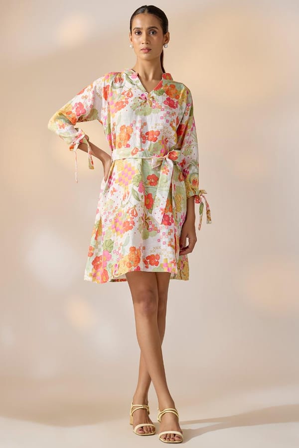 Gridbloom Shift Dress-1 — EWOKE STUDIO