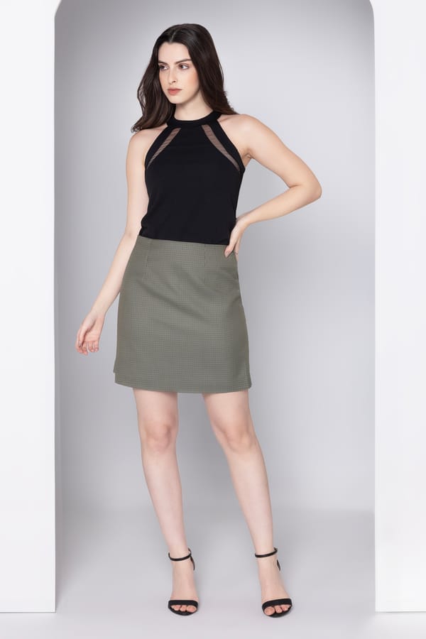 Chic Olive Mini Skirt — Julo