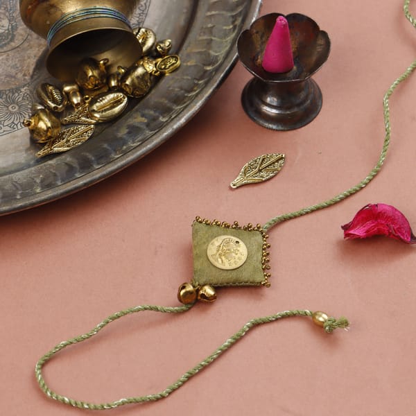 Golden Coin Rakhi — LABEL MUSLIN