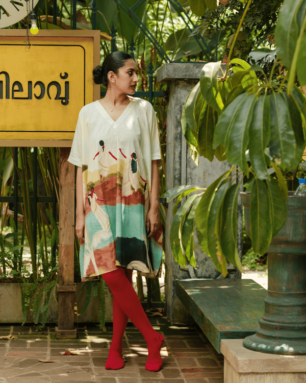 Megha Beige Dress — House of Urmi