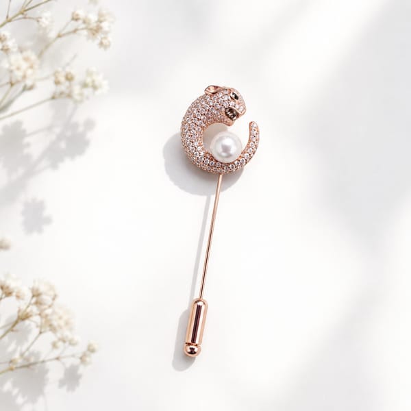 Pearl Panther Brooch — SilvPop Jewels