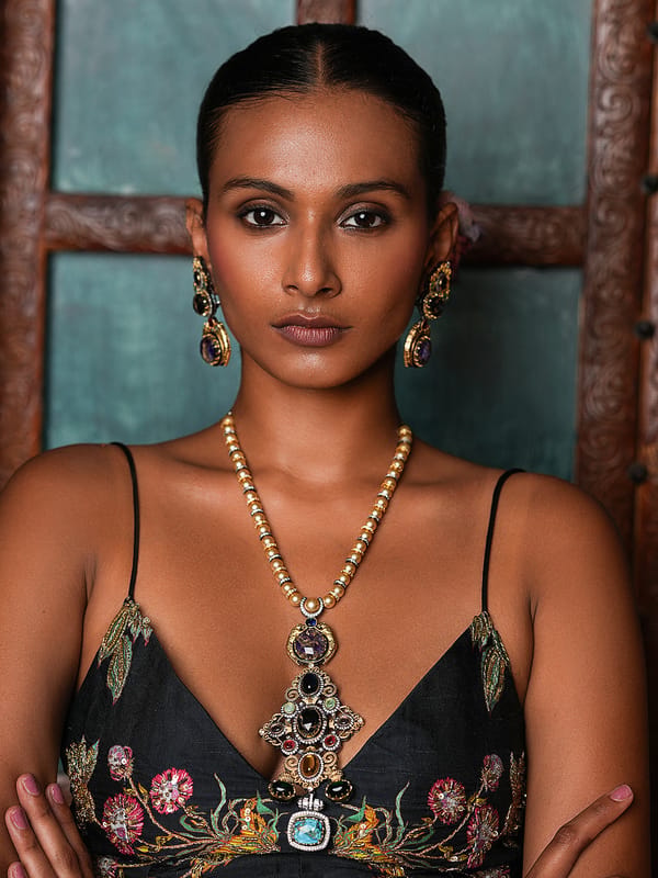 Multicolor Firestone Mala Set — Cao Jewellery