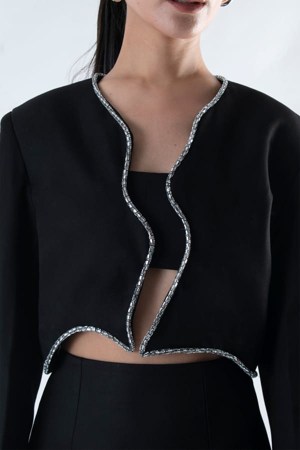 Scalloped Box Fit Jacket — Studio MuGu