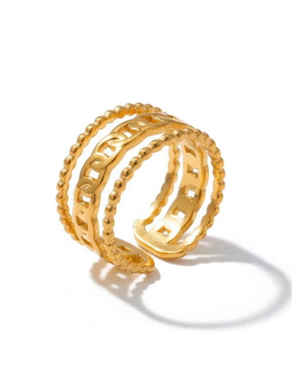 Thick Cuban Link Chain Ring — Cao Jewellery