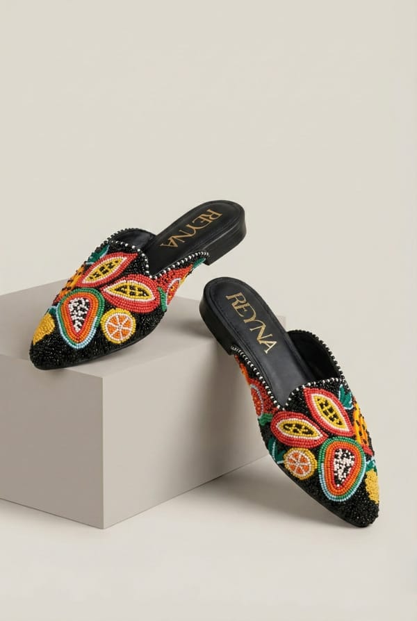 City to Beach Embroidered Mule — Reyna