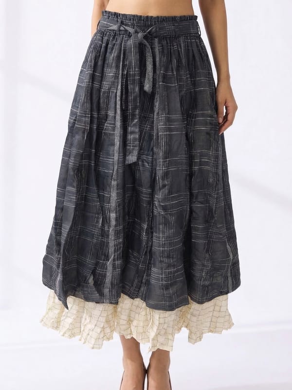 Pleated Layered Skirt — Subtle Shuttle Studio