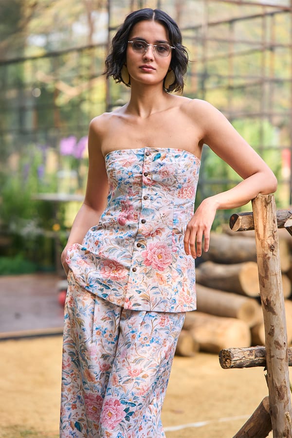 Off-Shoulder Floral Print Top — Dash and Dot