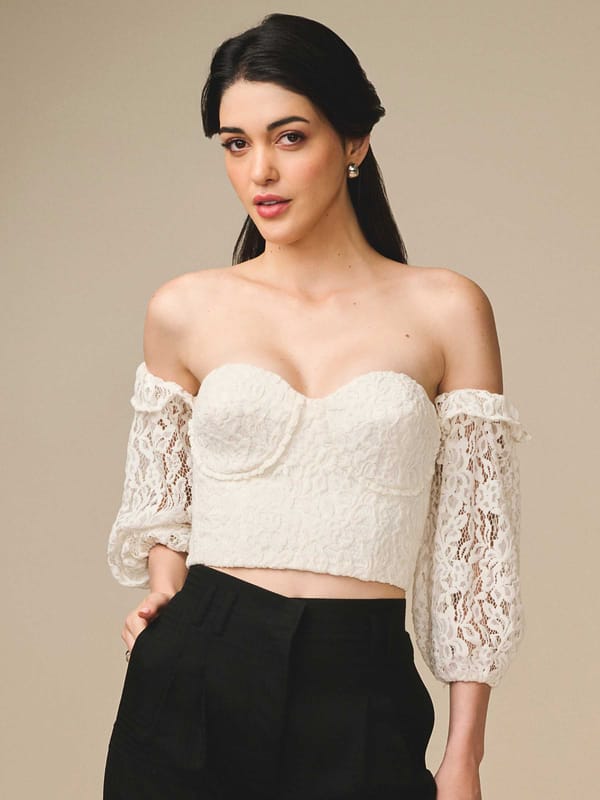 Off Shoulder Lace Top — AUBURBAN