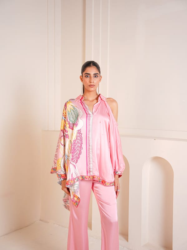 Niara Half Print Shirt With Pant Set — Sakshi G Chawla