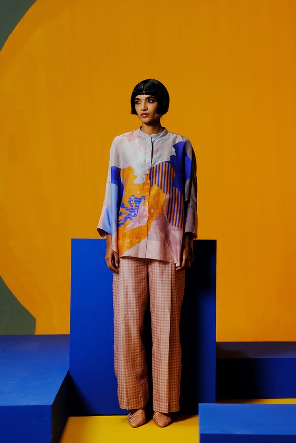 Bough Cobalt Blue & Apricot Orange Co-Ord Set — CLOS