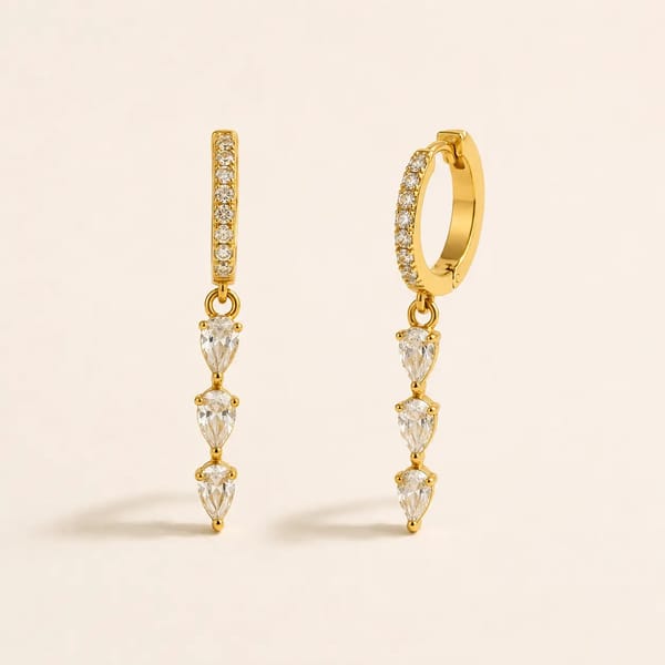 Crystal Curve Hoops Earrings — Nam Jewels