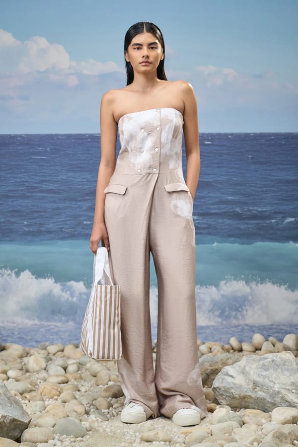 Strapless Jumpsuit Viscose Nylon — Genes Lecoanet Hemant