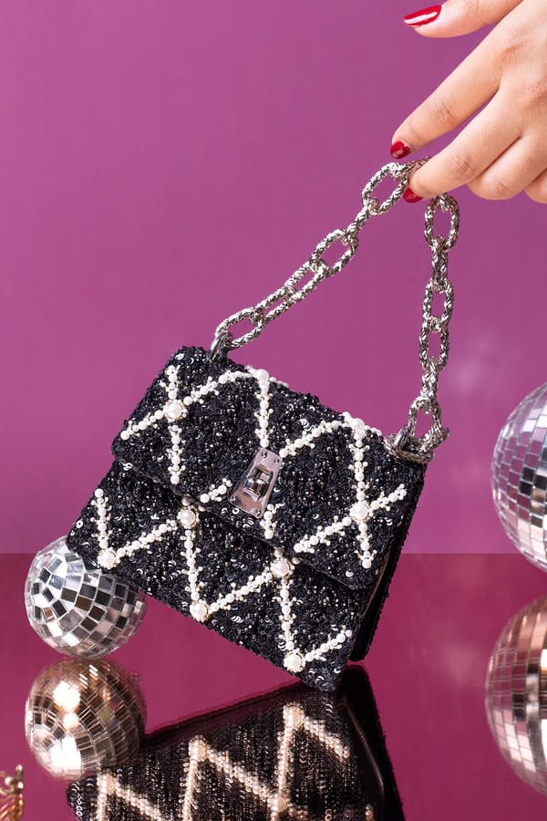 Erica Onyx Handheld Bag — The Leather Garden