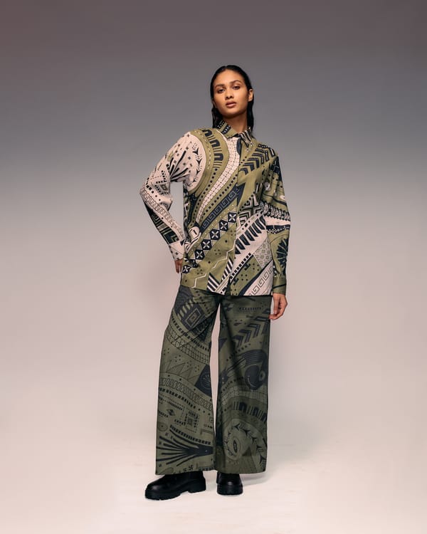 Olive Print Shirt — Kritika Murarka