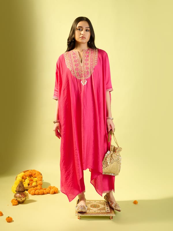 Hot Pink Kaftan Set — KOMAL SHAH